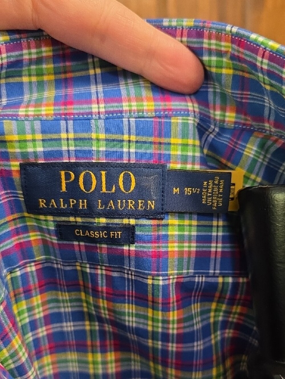 Ralph Lauren Multicolor Plaid Button-Down Shirt (Blue, Green, Yellow, Pink) - M - Picture 3 of 9